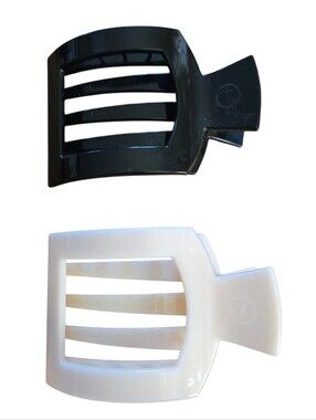 Teleties Black & Toasted Coconut Large Square Flat Clip Bundle